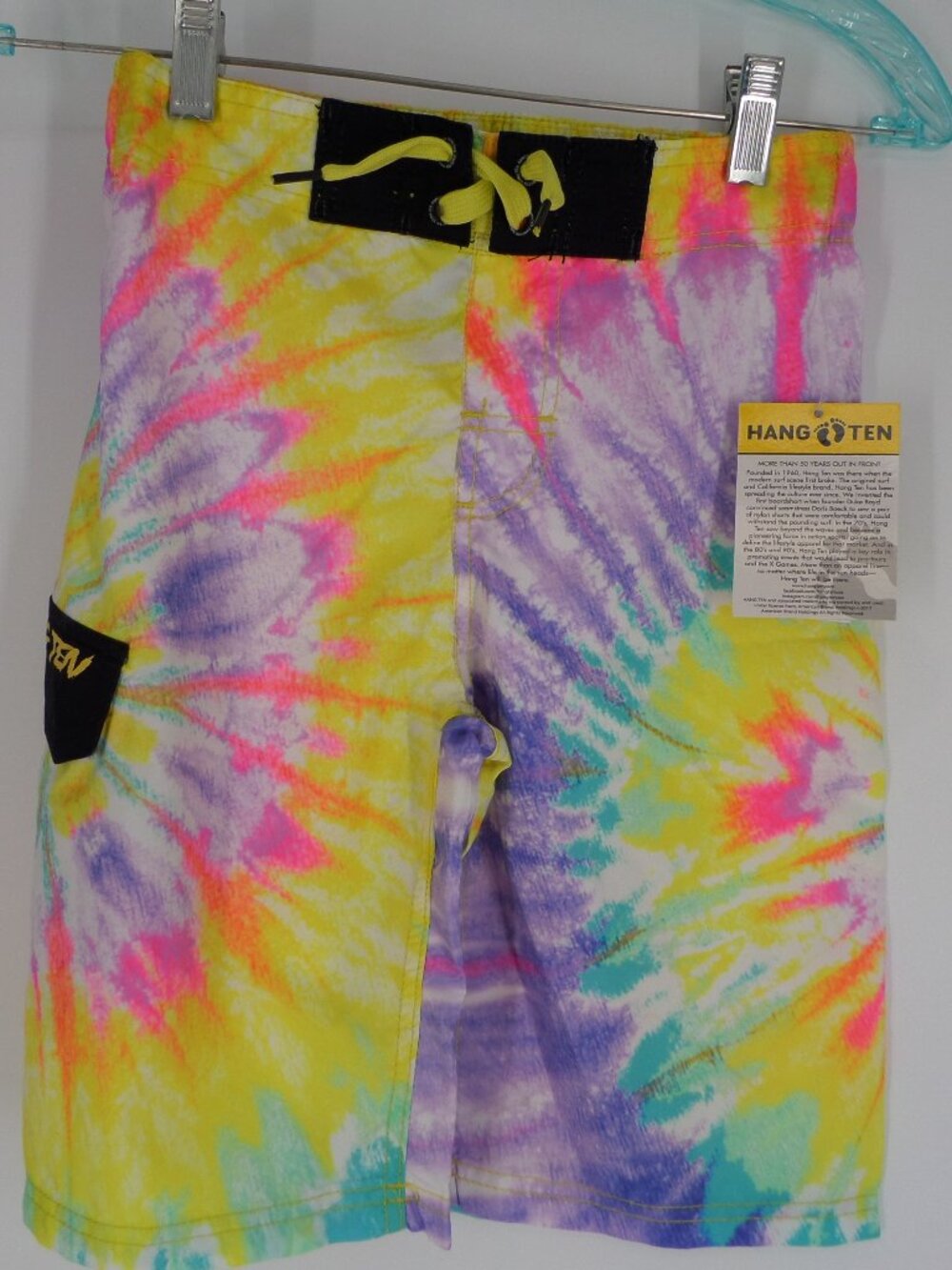 Hang Ten Boys Board Shorts Multicolor Tie Dye Size S NWT